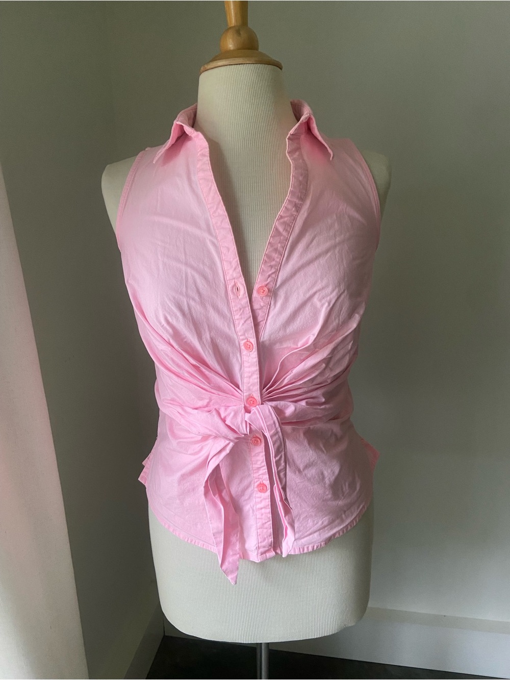 🍭Collared Sleeveless Button-down Top
